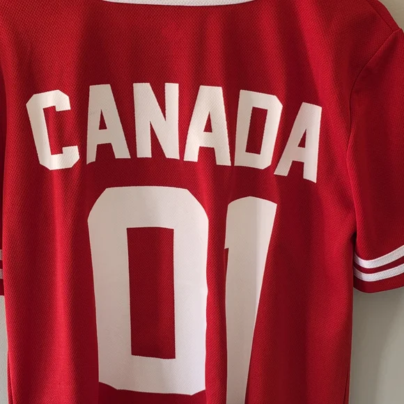 Urban Heritage S Vintage Y2K Patriotic Athletic Sporty Canada Baseball Jersey - Picture 10 of 12